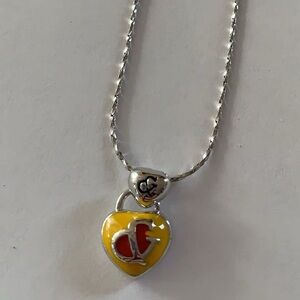 Elegant Silver and Gold Heart Pendant Necklace